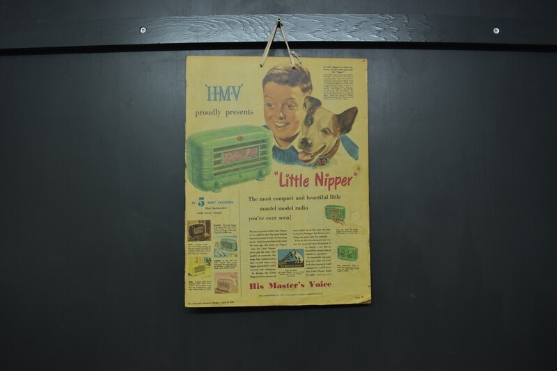 H.M.V Radio Advertising Sign