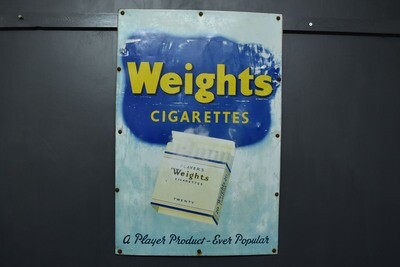 Weights Cigarettes Advertising Sign