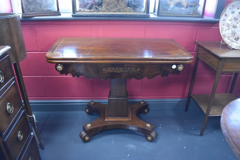 Brass Inlaid Sliding Table