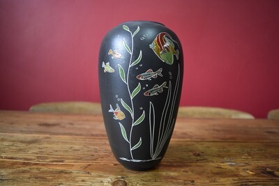 Ancora Mid-Century West German Fishes Vase - Signed