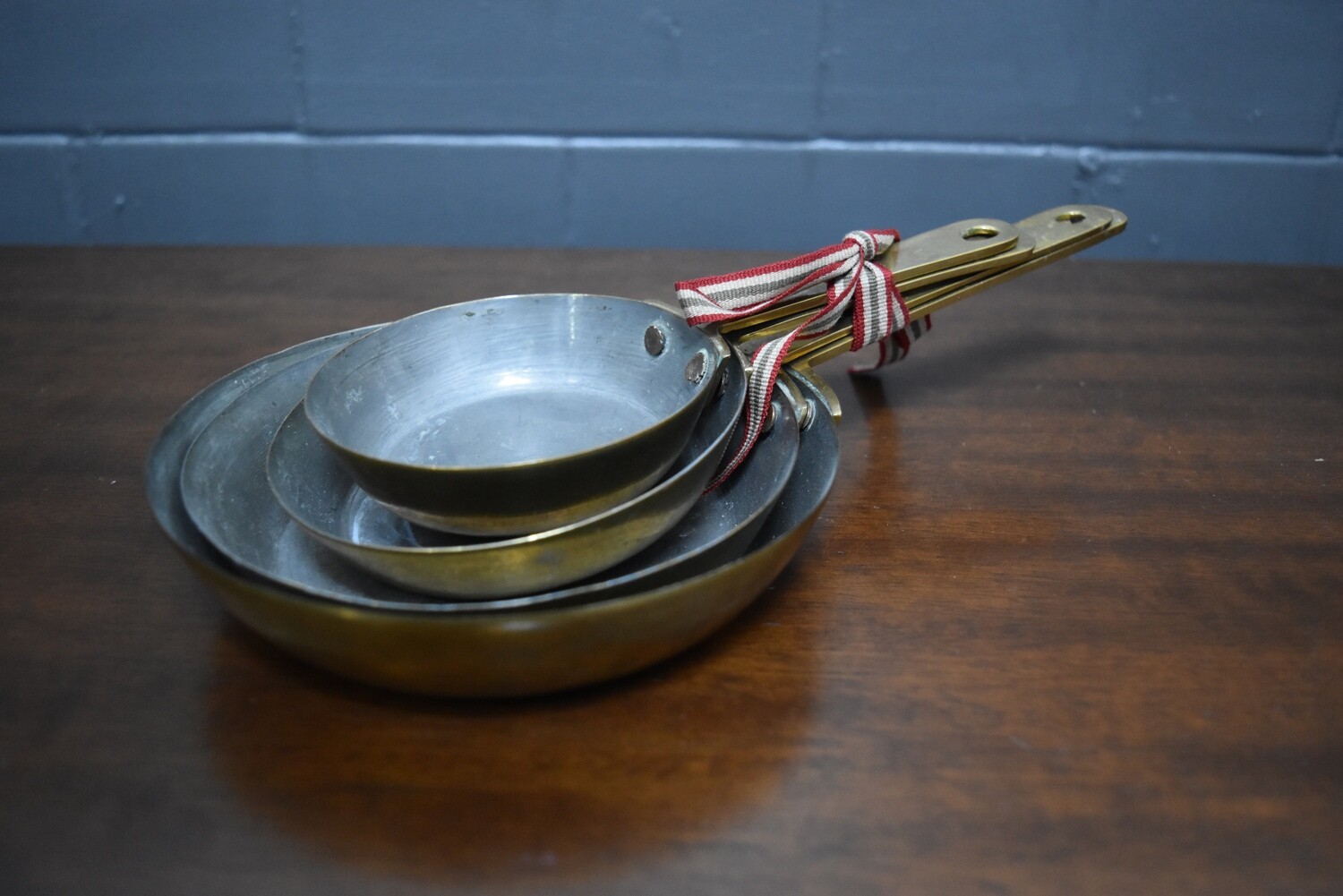 Set of x4 Vintage Brass Pans