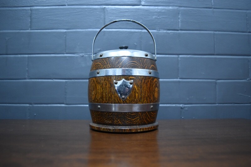 Wooden Biscuit Barrel