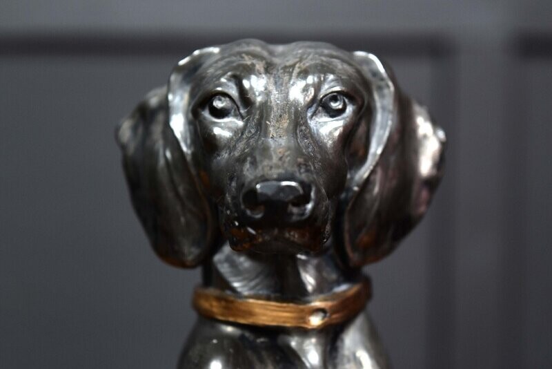 1920s Pewter WMF Dachshund Model