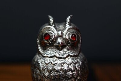 Spanish Silver Owl Pepperette c1950s