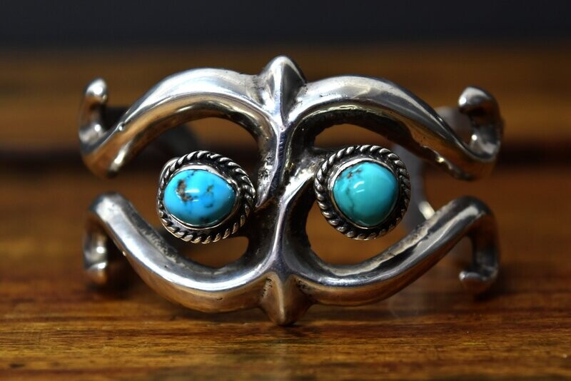 Silver Turquoise Navajo Bangle