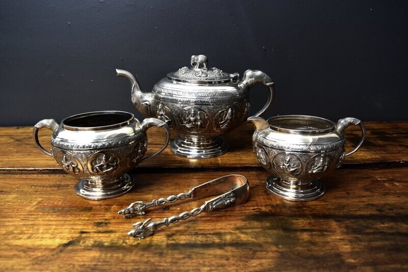 P.Orr & Sons Silver Elephant Tea Service
