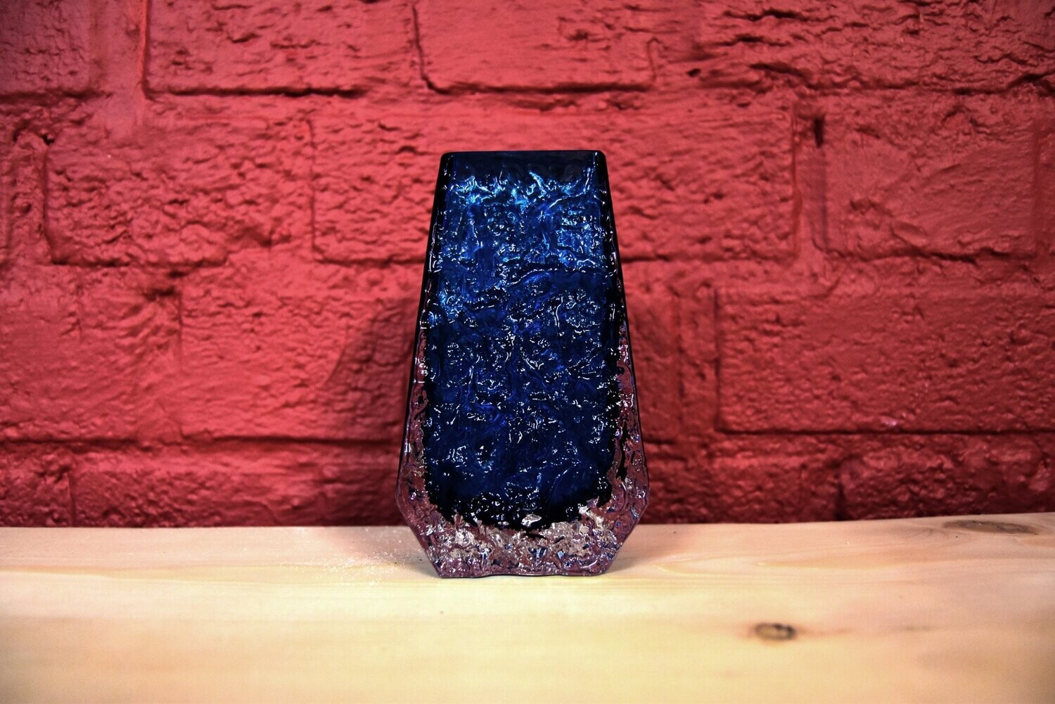 Whitefriars Blue Coffin Vase