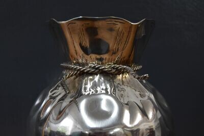 Asprey Mayfair Silver Plate Money Bag Vase - Large
