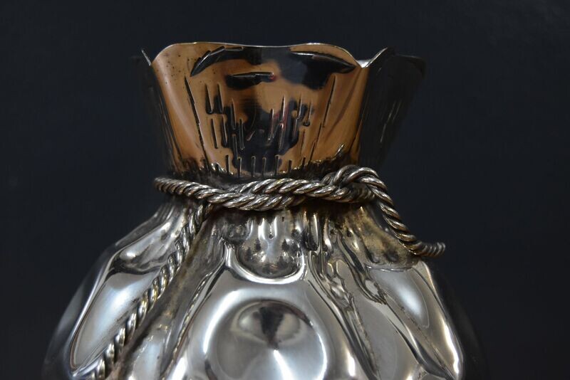 Asprey Mayfair Silver Plate Money Bag Vase - Small