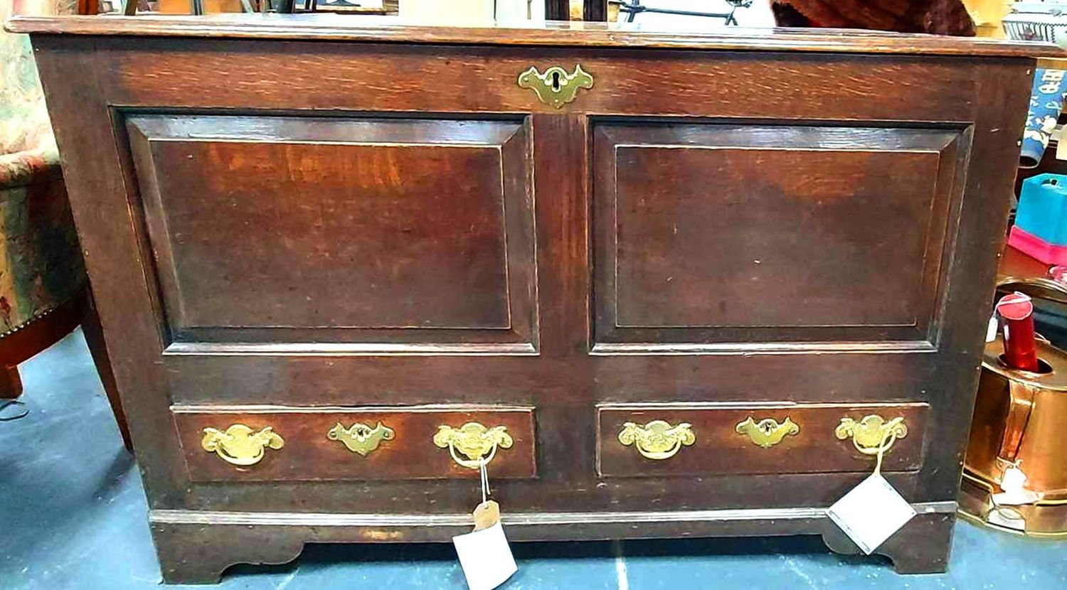 18th Century Oak Mule Chest / Coffer