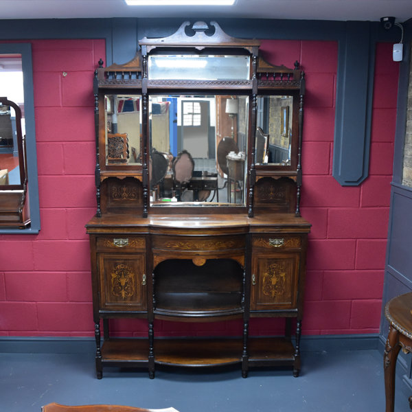 Edwardian Inlaid Rosewood Chiffonier Sideboard