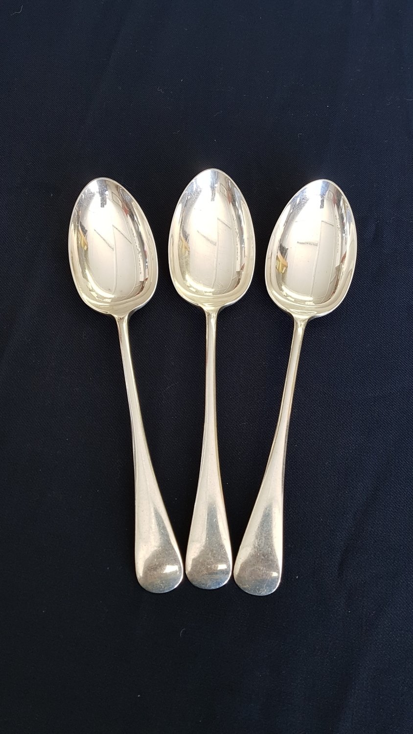 Solid Silver Serving Spoons- Sheffield 1936- Set of Three