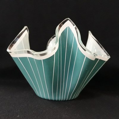 Turquoise Handkerchief Vase 1950s
