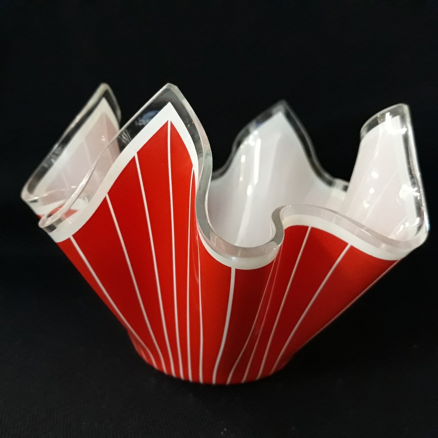 Red Handkerchief Vase 1950s