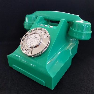 Original Vintage Bakelite Telephone- Rare Jade Green Model 332 By ATM-1956 /7