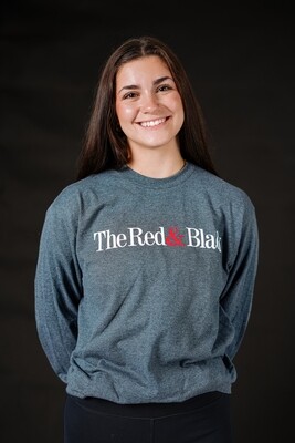 Red and Black Dark Heather Long sleeve T-shirt