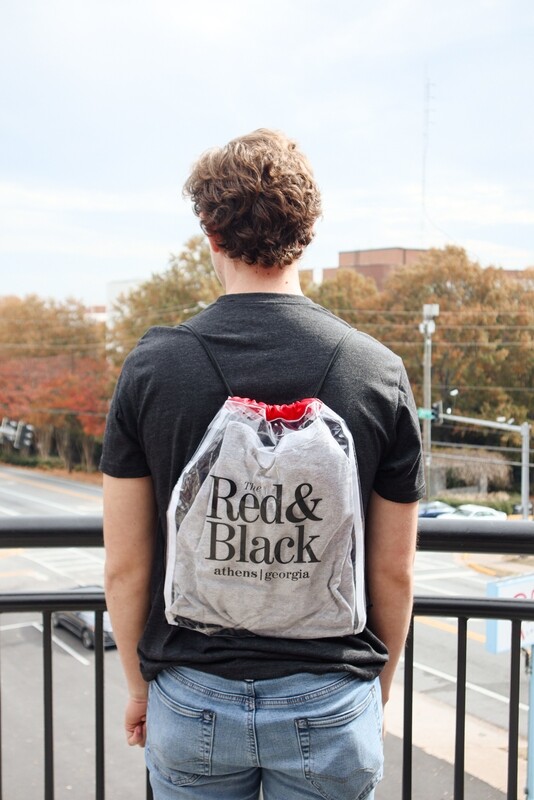 Red &amp; Black Clear Gameday Drawstring Bag