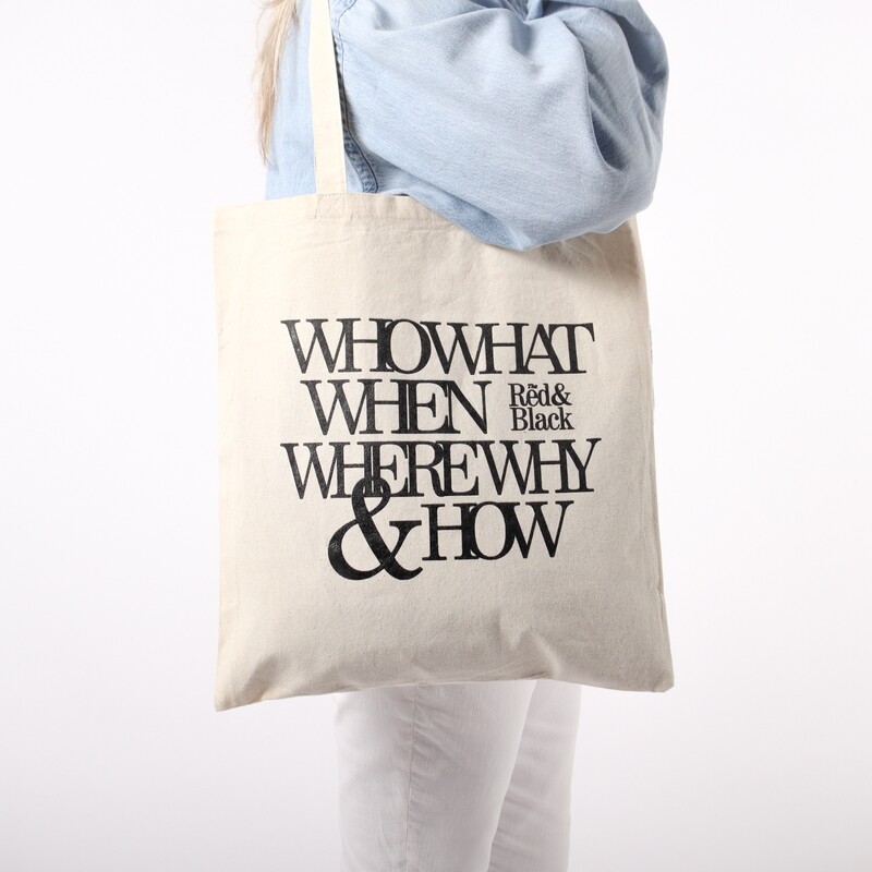 5Ws Cotton Tote Bag