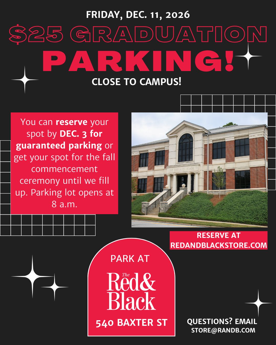 FALL 2026 COMMENCEMENT PARKING