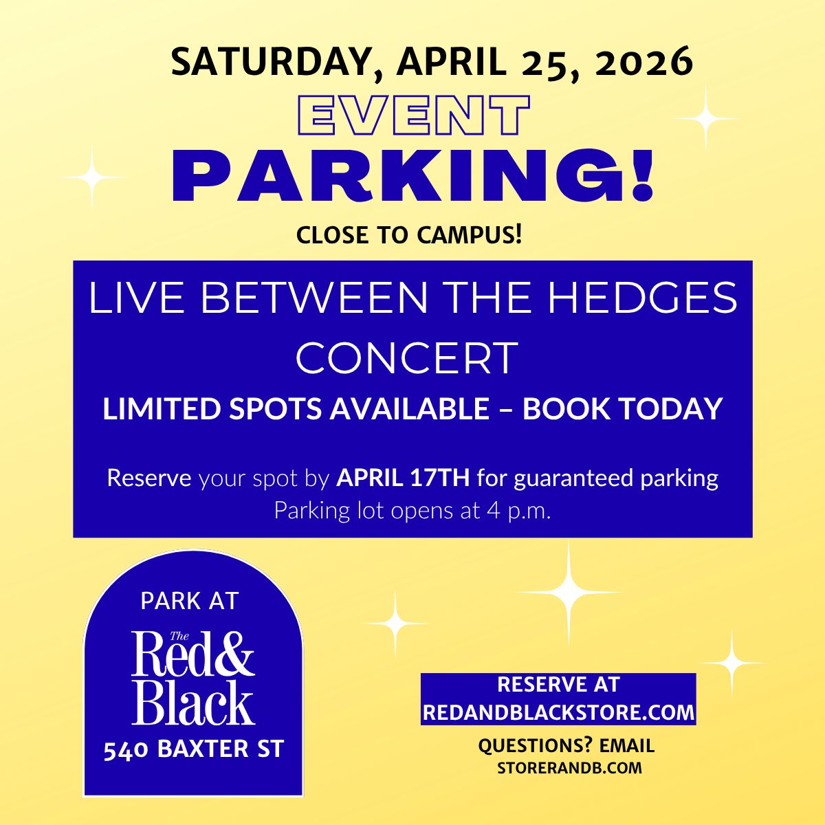 2026 SPECIAL EVENT PARKING