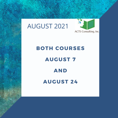 August 4 and 21, 2021. Earn 15 contact hours. August 4 and 21, 2021. Earn 15 contact hours.