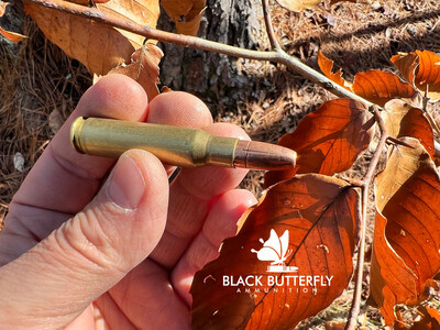 Black Butterfly Ammunition .308/7.62x51mm, 190 gr., 60 Rounds, SUBSONIC MAKER EXPANDING COPPER "BUZZ SAW" (1070 AMV) 1:10 OR FASTER TWIST, Mini Bucket