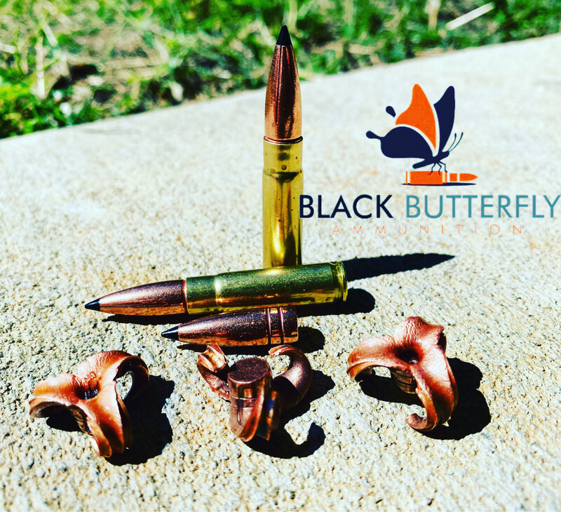 Black Butterfly Ammunition Premium, .300 AAC Blackout, 110 gr, 100 Rounds, Maker Expanding Copper "BOAR TOOTH" "MAG DUMP BOX"