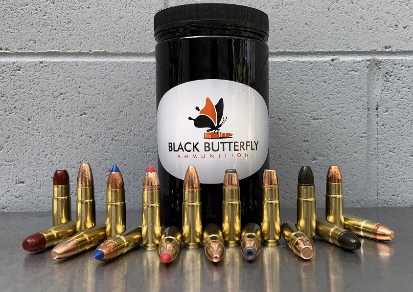 Black Butterfly Ammunition Premium, .458 SOCOM, 300 gr, 60 Rounds, Sierra JHP, MINI BUCKET