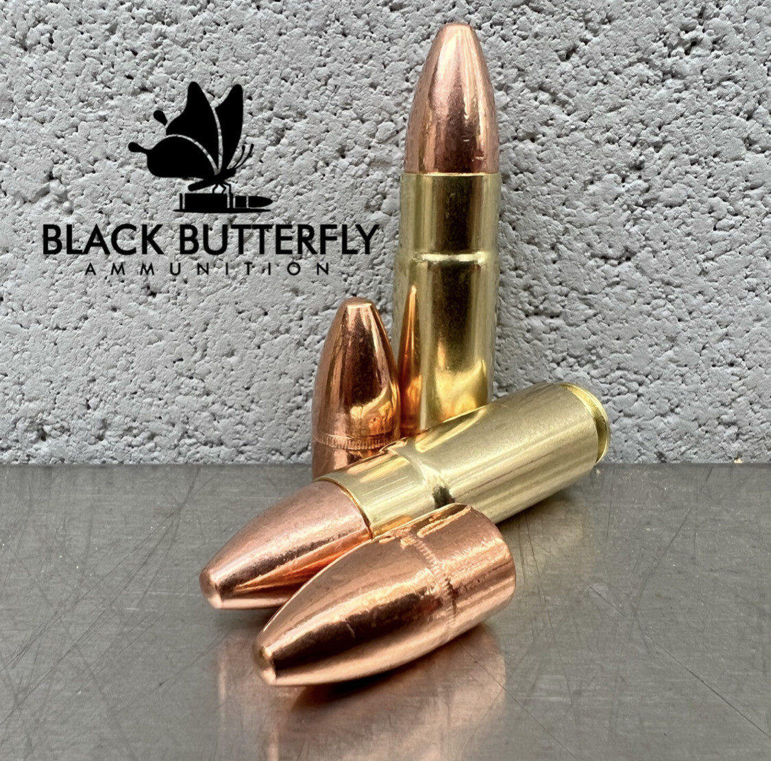 Black Butterfly Ammunition, Premium, .458 SOCOM, 5 Rounds, 350 Grain, FMJ "PLINKER PRO", Sample Pack