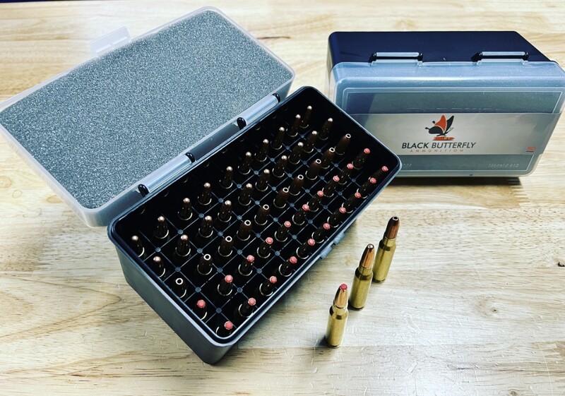 Black Butterfly Ammunition Premium, .308 WIN/7.62x51mm, 50 Rounds, SUBSONIC SAMPLER BOX, for 1:10 Twist 20" Rifles