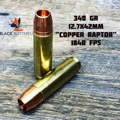 Premium, BIG BORE, 12.7x42mm, 340 gr, 20 Rounds,Cutting Edge Copper Hollow Point &quot;Raptor&quot;