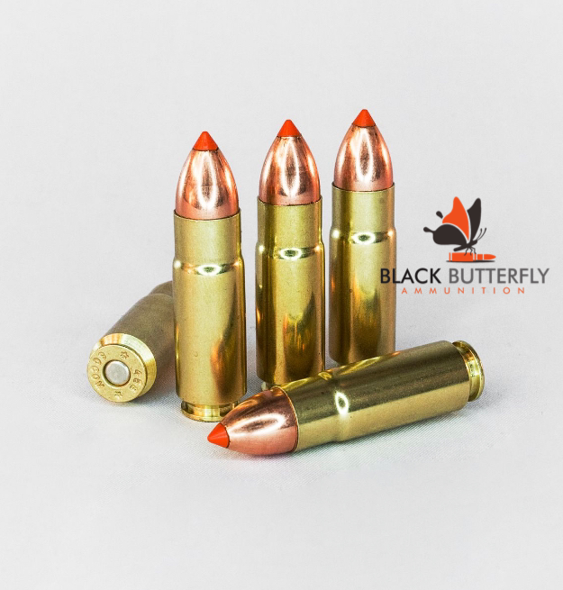 Black Butterfly Ammunition Premium, .458 SOCOM, 300 gr, 5 Rounds, Nosler Ballistic Tip Spitzer (SAMPLE PACK)