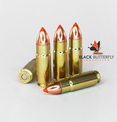 Black Butterfly Ammunition Premium, .458 SOCOM, 300 gr, 5 Rounds, Nosler Ballistic Tip Spitzer (SAMPLE PACK)