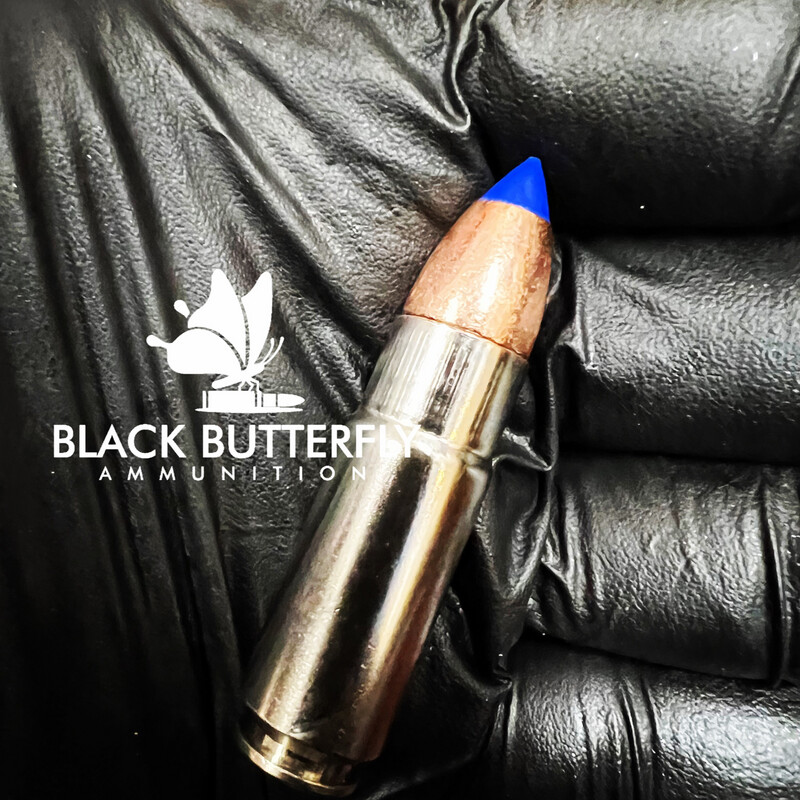 Black Butterfly Ammunition Premium, .458 SOCOM, 300 gr, 5 Rounds, Barnes TTSX BT "HOG STOPPER" NICKEL (SAMPLE PACK)
