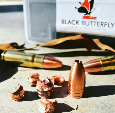 Black Butterfly Ammunition Premium, .458 SOCOM, 260 gr, 5 Rounds, Cutting Edge MAXIMUS FRACTURA High Velocity Fracturing (SAMPLE PACK) Black Butterfly Ammunition Premium, .458 SOCOM, 260 gr, 5 Rounds, Cutting Edge MAXIMUS FRACTURA High Velocity Fracturing (SAMPLE PACK)