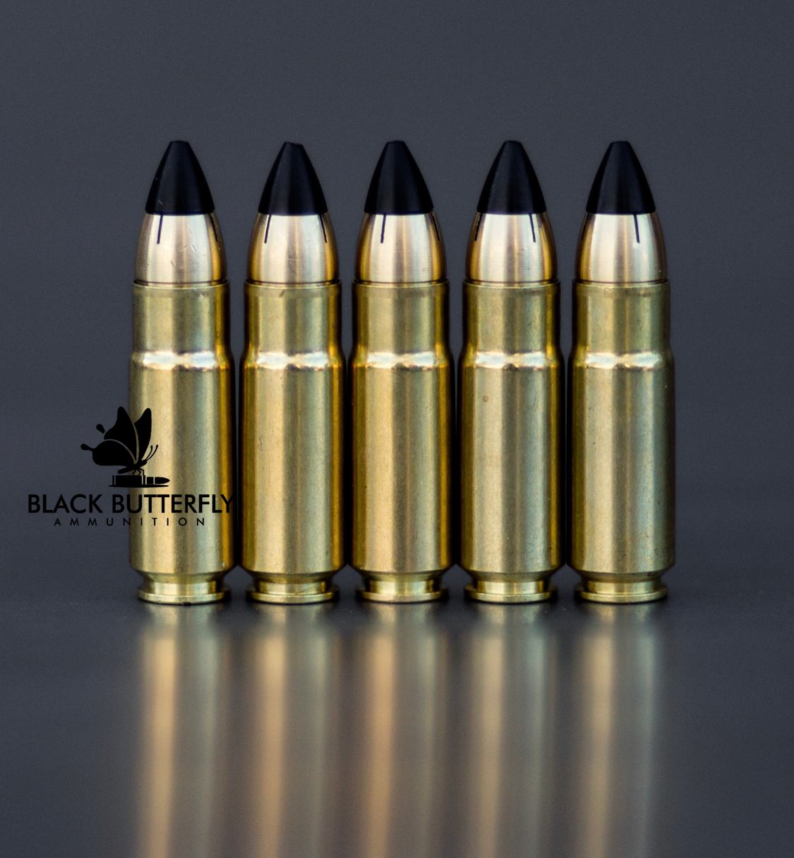 Black Butterfly Ammunition Premium, .458 SOCOM, 258 gr, 5 Rounds, Cutting Edge FB Raptor Brass (SAMPLE PACK)