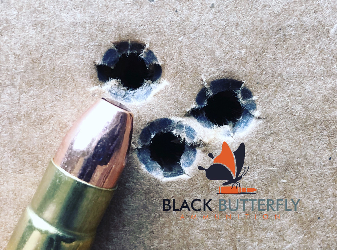 Black Butterfly Ammunition Premium, .458 SOCOM, 350 gr, 20 Rounds, Berry FMJ "Range Round"