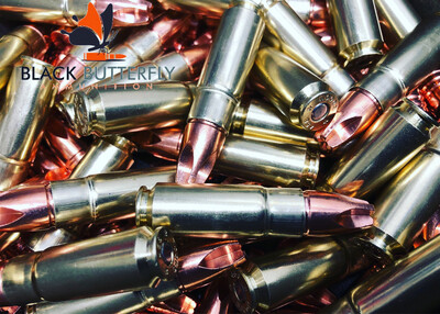 Black Butterfly Ammunition Premium, .458 SOCOM, 302 gr, 20 Rounds, Lehigh Defense Extreme Penetrator Copper