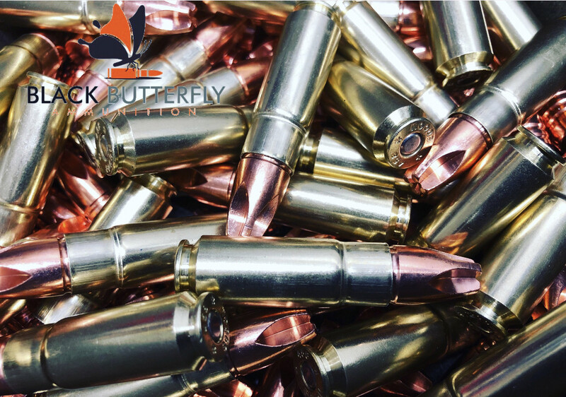 Black Butterfly Ammunition Premium, .458 SOCOM, 302 gr, 5 Rounds, Lehigh Defense Extreme Penetrator Copper (SAMPLE PACK)