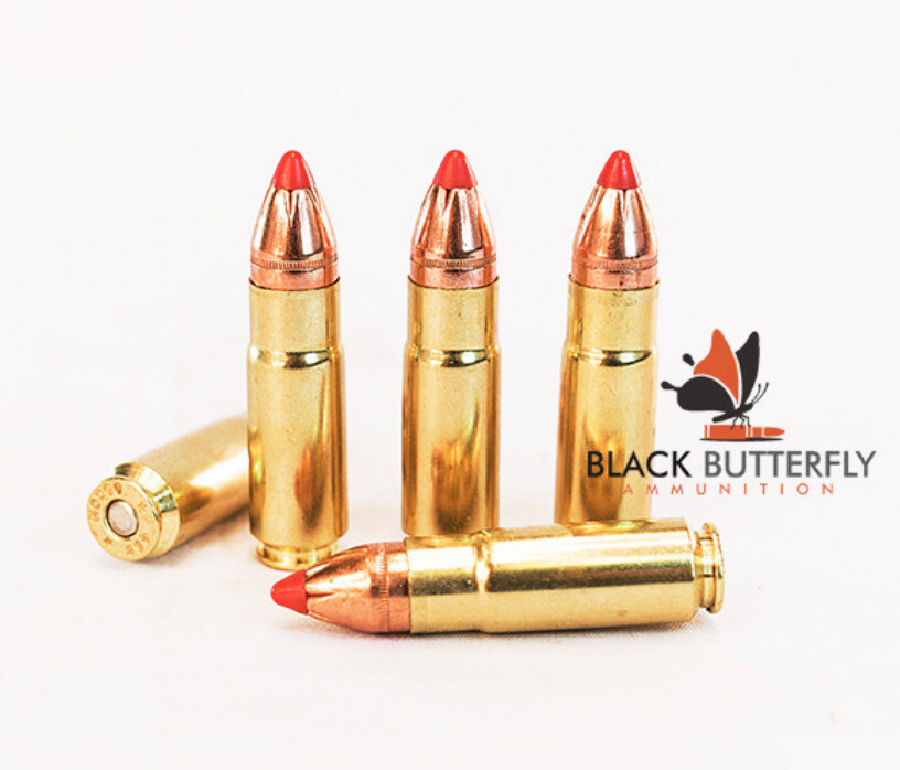 Black Butterfly Ammunition Premium, .458 SOCOM, 325 gr, 20 Rounds, Hornady Flex Tip Expanding (FTX)