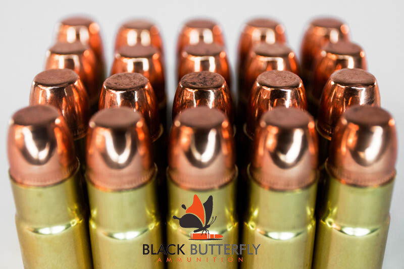 Black Butterfly Ammunition Premium, .458 SOCOM, 350 gr, 5 Rounds, Berry Plated Round Shoulder (SAMPLE PACK)