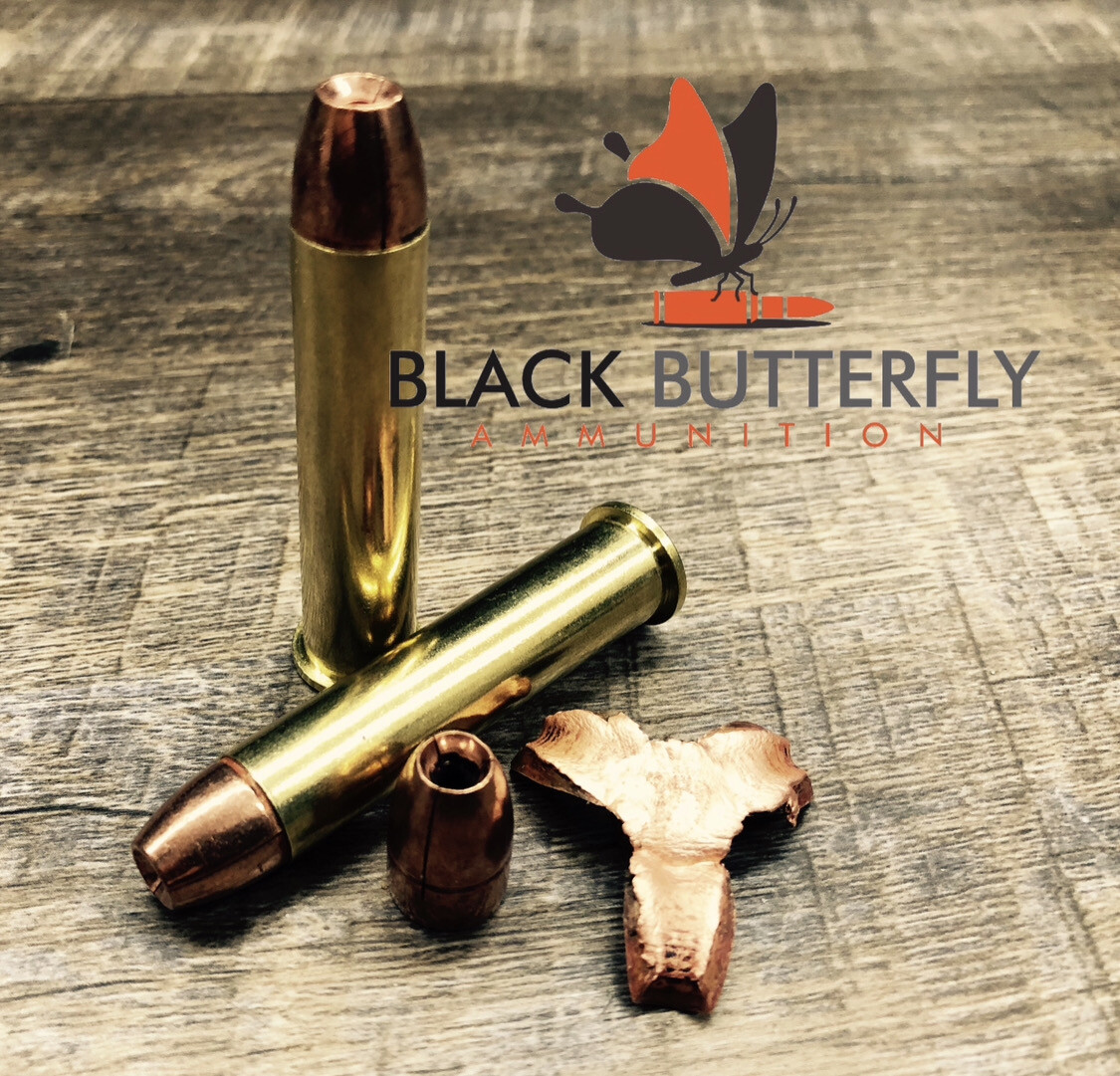 Black Butterfly Ammunition Premium, 45-70 Government, 200 gr, 5 Rounds, Maker Expanding Copper &quot;RED CLOUD&quot; (SAMPLE PACK)