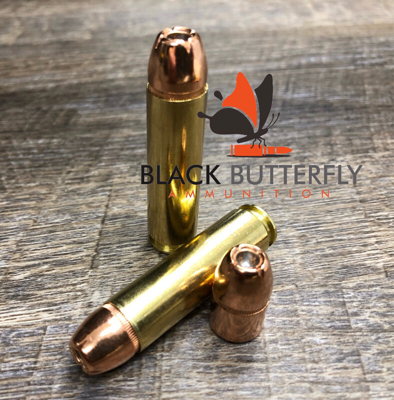 Black Butterfly Ammunition Premium, .450 BUSHMASTER, 300 gr, 20 Rounds, Hornady XTP MAG