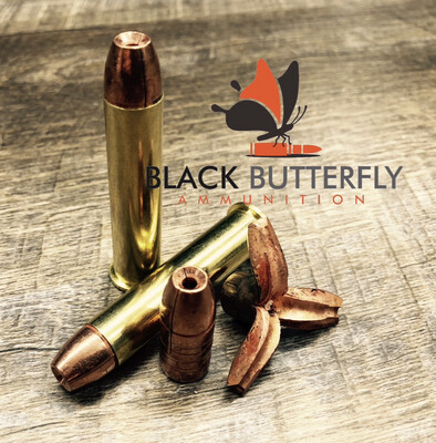 Black Butterfly Ammunition Premium, 45-70 Government, 350 gr, 5 Rounds, Maker Expanding Copper SUBSONIC &quot;Black Hawk&quot; (SAMPLE PACK)