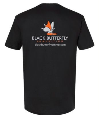 Black Butterfly Ammo Logo T-Shirt, Black, Colored Logo, L Black Butterfly Ammo Logo T-Shirt, Black, Colored Logo, L
