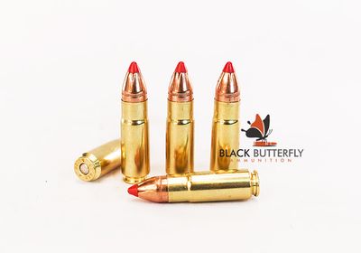 Black Butterfly Ammunition Premium, .458 SOCOM, 250 gr, 20 Rounds, Solid Copper Expanding Lead Free Hornady Monoflex