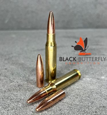 Black Butterfly Ammunition, .308 WIN/7.62x51mm, 220 gr., 60 Rounds, "BERRY PLINKER" SUBSONIC for 1:10 Twist 20" Rifles, MINI-BUCKET Black Butterfly Ammunition, .308 WIN/7.62x51mm, 220 gr., 60 Rounds, "BERRY PLINKER" SUBSONIC for 1:10 Twist 20" Rifles, MINI-BUCKET
