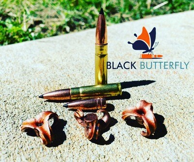 Black Butterfly Ammunition Premium, .300 AAC Blackout, 110 gr, 50 Rounds, Maker Expanding Copper "BOAR TOOTH"