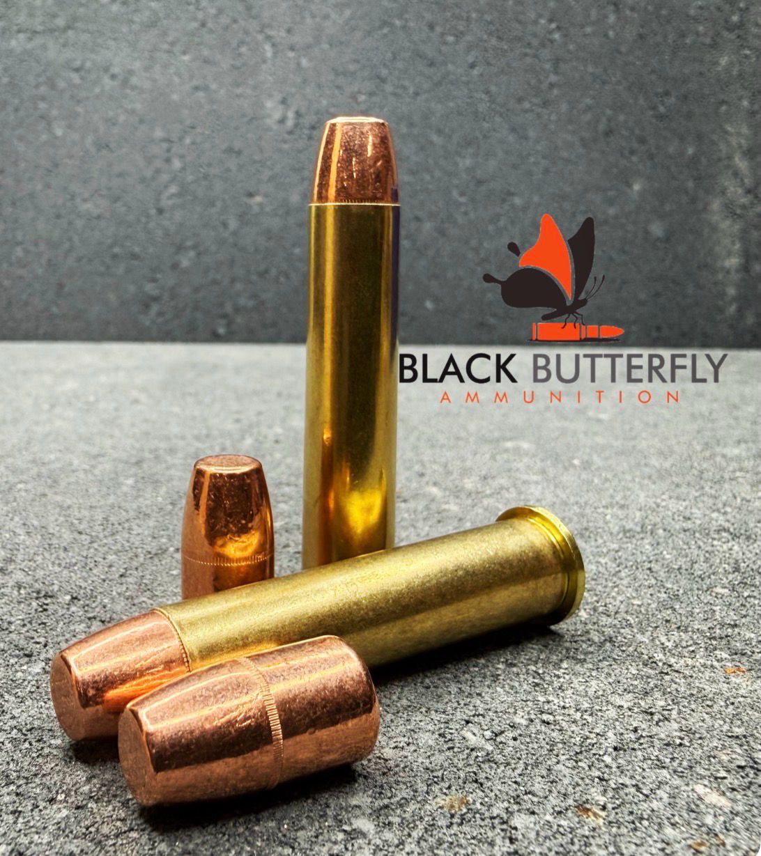 Black Butterfly Ammunition Target, 45-70 Government, 350 gr, 20 Rounds, Berry Plated Round Shoulder "Sitting Bull", in Berry Box