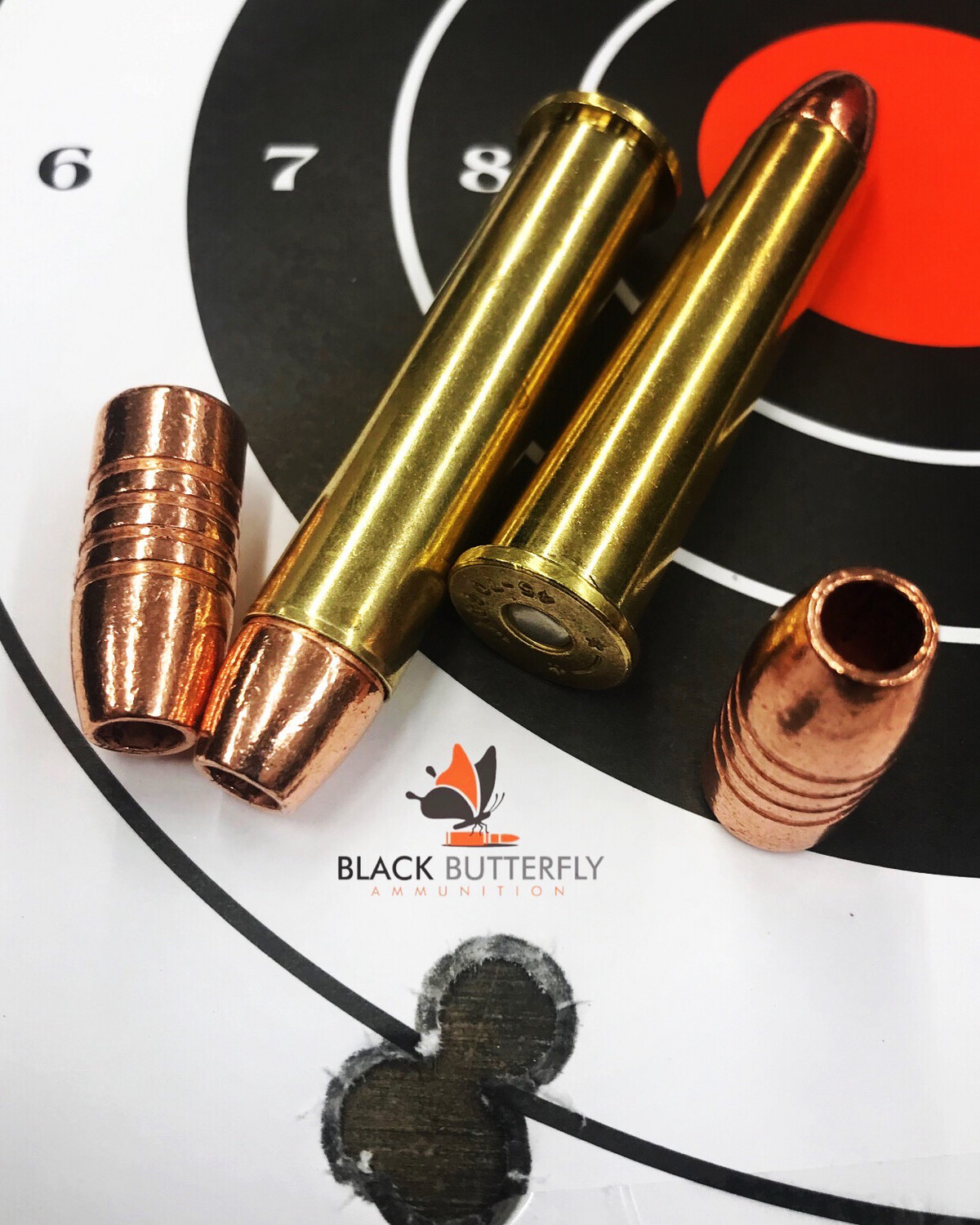 Black Butterfly Ammunition Premium, 45-70 Government, 300 gr, 20 Rounds, Barnes TSX FN "Iron Jacket", in Berry Box